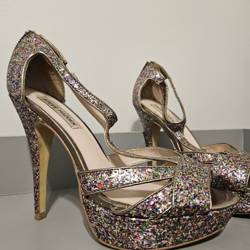 Steve Madden Multicolor Glitter Women's Heels - 8.5